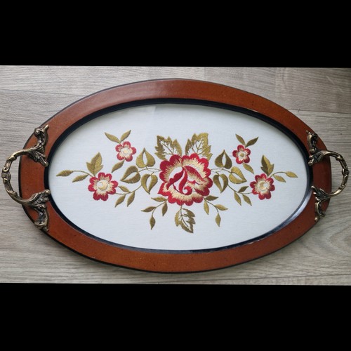 Vintage wooden serving tray - vintage,