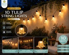 Solar tulip string lights - string,