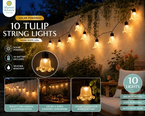Solar tulip string - tulip, lights