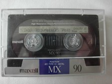 Maxell MX-90 type IV metal position vintage cassette tape USED ONCE ONLY