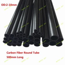 Black Carbon Fiber Rod Dia