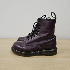 Dr Martens 1460 Classic Purple Smooth Leather Ankle Boots Size Uk 4 Eu 37 Womens