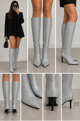 Zara silver knee - zara, high