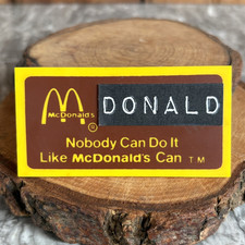 Vtg 1970's-80's McDonald's