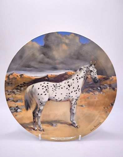 Spode appaloosa horse plate - appaloosa,