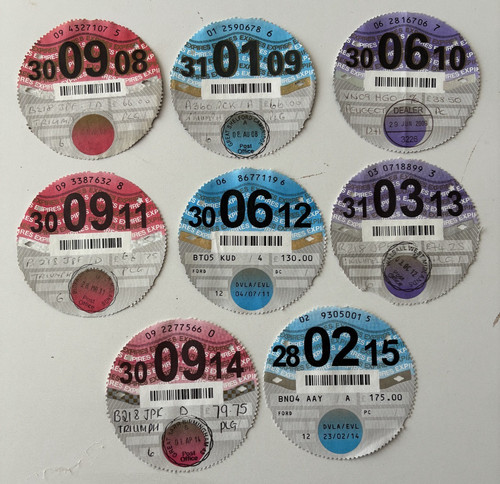 Car tax discs road - road, fund