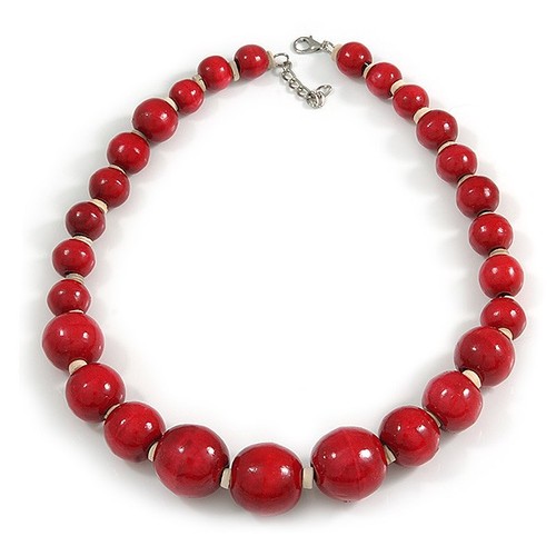 Chunky graduated cherry red - cherry,