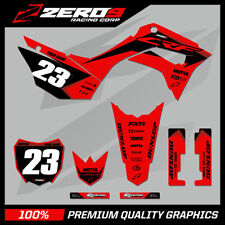 Custom MX Graphics Kit: HONDA CRF 110 Motocross Graphics Decals FUZE RED/BLK