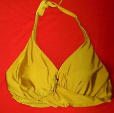 M&S Marks & Spencer Halterneck Bikini Top chartreuse green underwired 34C New