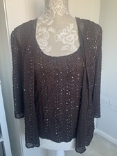 FRANK USHER BROWN SEQUIN 100%