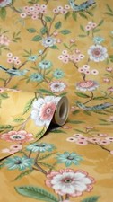Eleanor Floral Ochre Wallpaper