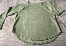 LADIES NEW MINT GREEN SCOOP NECK TOP/JUMPER RAGLAN LONG SLEEVES SIZE L UK.