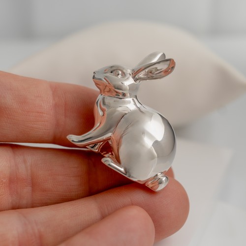 Sterling silver rabbit - sterling,