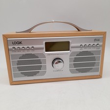LOGIK Model L55DAB15 Portable DAB/FM Radio Silver & Wood (#H1/17)