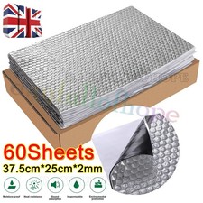 60x Sheets 2MM Sound Deadening Proofing Mat Foil Butyl Car Van Vibration Damping