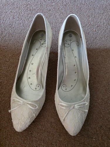 Ivory lace shoes bhs size - ivory,