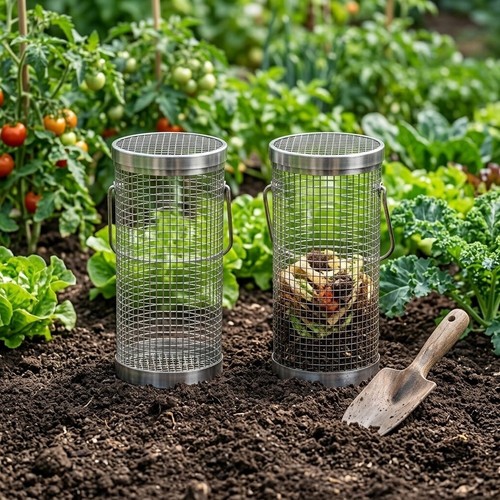 Outdoor worm farm bin set - worm,
