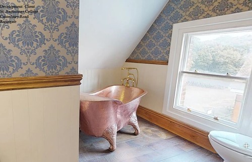 Copper bathtub puff - copper, the