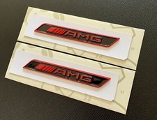 2 x AMG Red Side Decal Badge