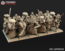 Japanese Samurai Ronin, Kyoushuneko, Wargames Feudal Warriors Miniature