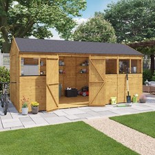 Garden Shed Wooden Shed Reverse Apex Roof  10 x 8ft - 20 x 10ft T&G BillyOh
