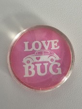 Fridge Magnet Pink Love Bug VW Beetle