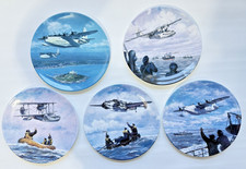 Royal Doulton Collector Plates WW2 Aircraft for Bradex x5 Limited Edition 20.5cm