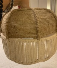 Cream And Brown Rope Weave Medium Size Lampshade From Homesense 28x22cm