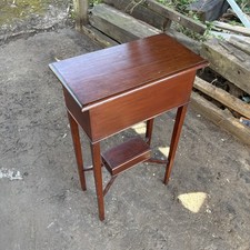 Antique sewing box side table - box,