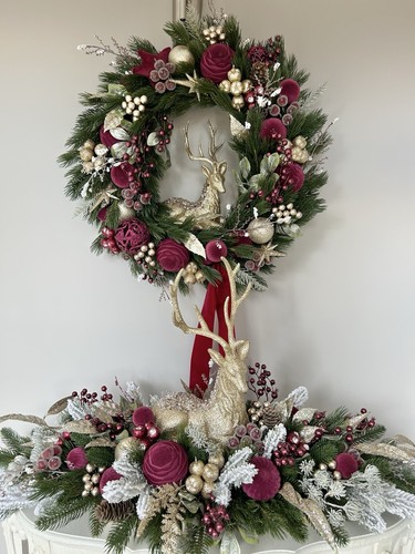 Luxury burgundy gold christmas - luxury,