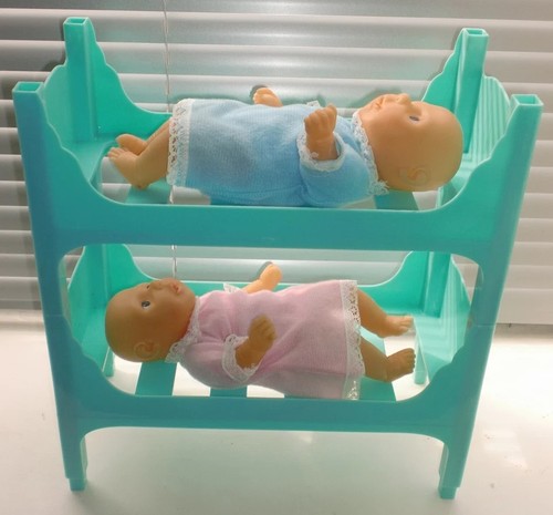 Dolls plastic bunk beds - 12", +