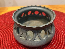 Blue Vintage Studio Pottery Bowl Marked  C.C. (CHRIS CARTER) -10cm Diameter