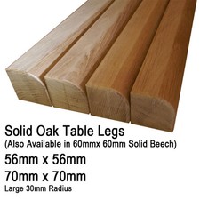 Solid Oak or Beech Table Leg/