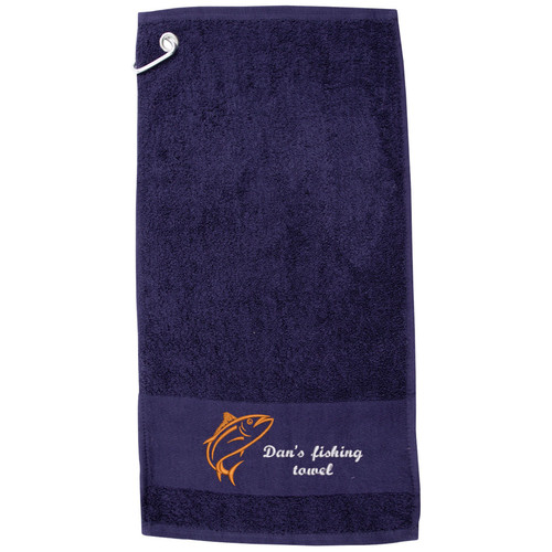 Personalised fishing towel - personalised,