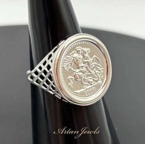 Sterling silver sovereign coin - sterling,