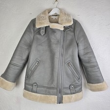 Topshop Grey Faux Shearling