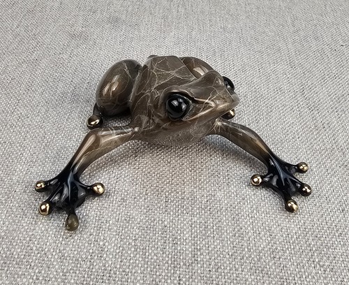 Toady bronze frog - sculpture, by
