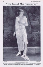 GLADYS COOPER Actress in 'The Second Mrs Tanqueray' - Antique Print 1922