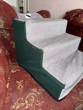 3 Step Dog Stairs Pet Cat Ramp, Dense Foam, Non Slip, Removable Cover