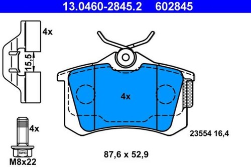 Disc brake pad set ate - ate, fits