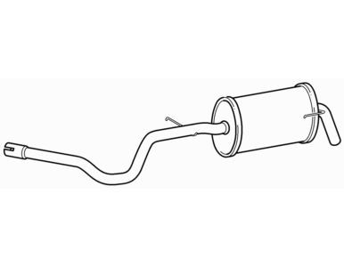 Rear exhaust silencer back box - silencer,