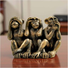 3 Wise Monkeys Statue - Hear