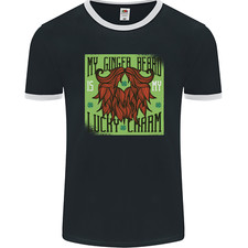 St Patricks Day Ginger Beard Lucky Charm Mens Ringer T-Shirt FotL