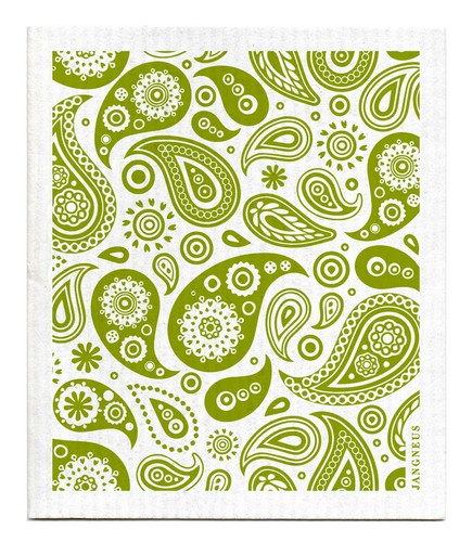 Swedish dishcloth with green
