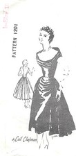 1950s Vintage Sewing Pattern B34 DRESS (1369) By CEIL CHAPMAN For SPADEA
