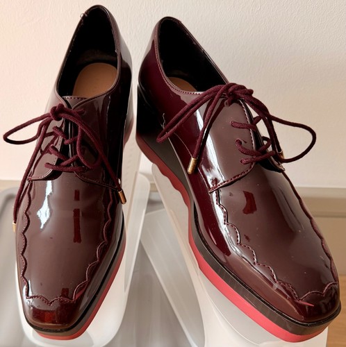 Zara burgundy patent - patent, brogues