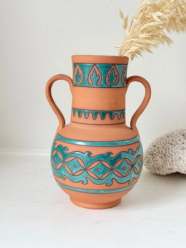 Spanish folk pottery twin - spanish,