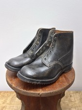 1940s CC41 Black Rough-Out Leather Hobnailed Boots by Dryfoot Sz6