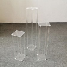 40/60/80/100cm Acrylic Wedding Flower Stand Pedestal Centrepiece Plinth Decor