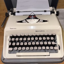Vintage Remington Ten Forty Typewriter w/Case Made in Holland 1960s